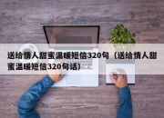 送给情人甜蜜温暖短信320句（送给情人甜蜜温暖短信320句话）