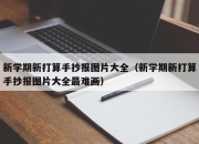 新学期新打算手抄报图片大全（新学期新打算手抄报图片大全最难画）