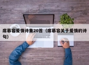 席慕容爱情诗集20首（席慕容关于爱情的诗句）